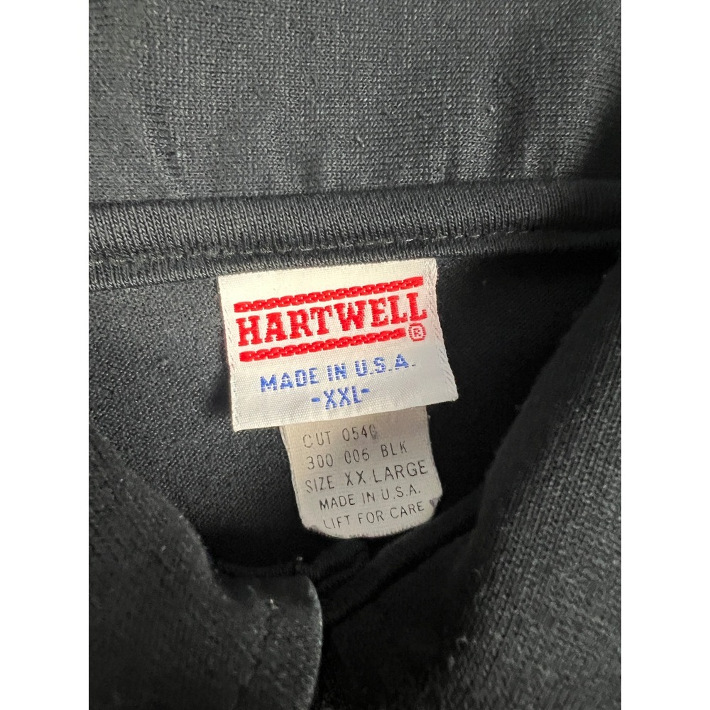 Hartwell Polo Shirt Mens XXL Black Ocean City-Wright Fire Dist Vintage Made USA - Picture 5 of 10
